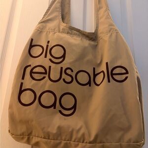 Bloomingdale's Big Reusable Bag in Tan with Brown Logo